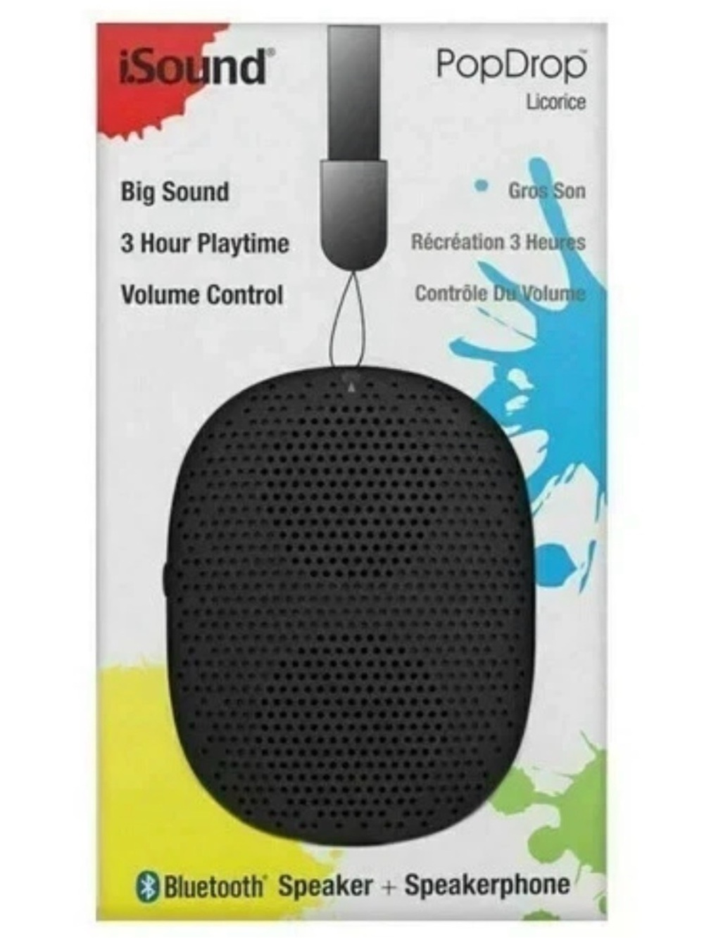 Black iSOUND PopDrop Wireless Speaker
